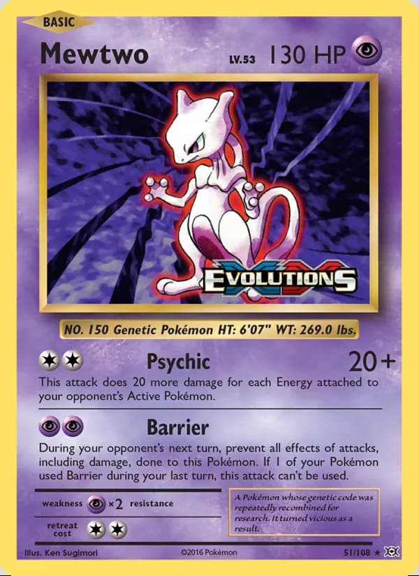 Mewtwo — Evolutions #51