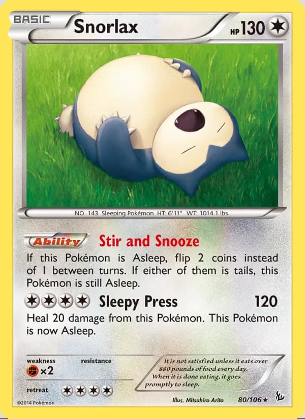 Snorlax — Flashfire #80