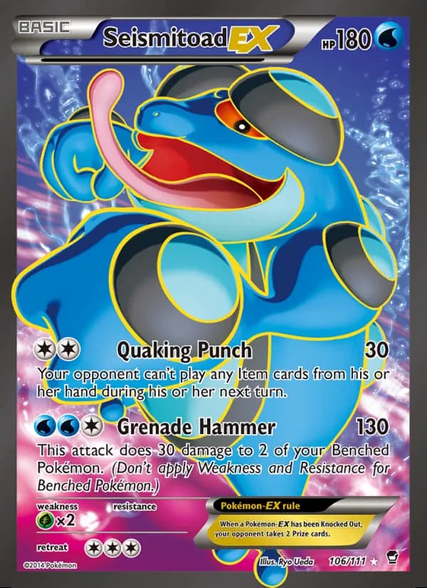 Seismitoad EX — Furious Fists #106