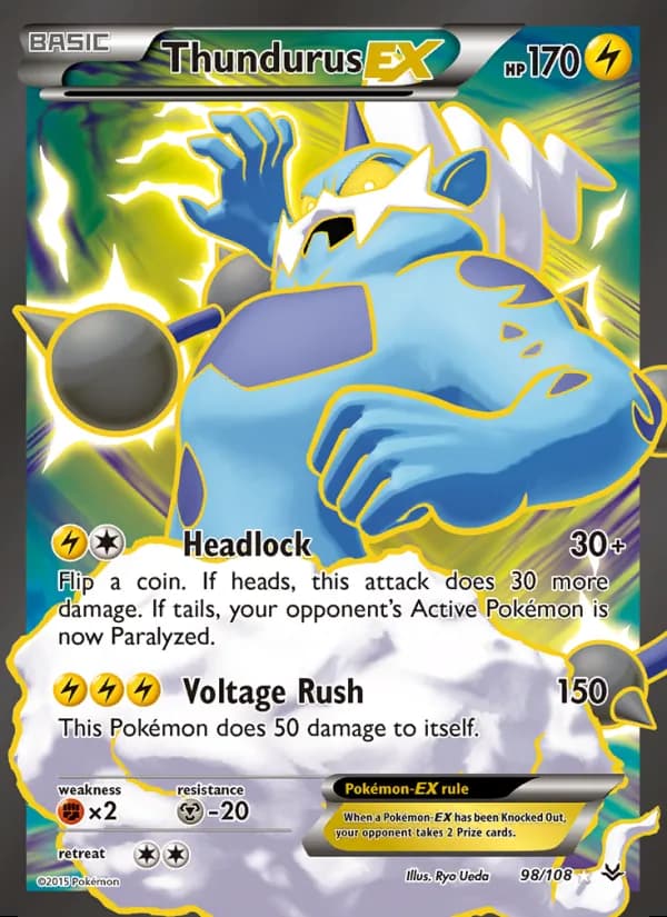 Thundurus EX — Roaring Skies #98