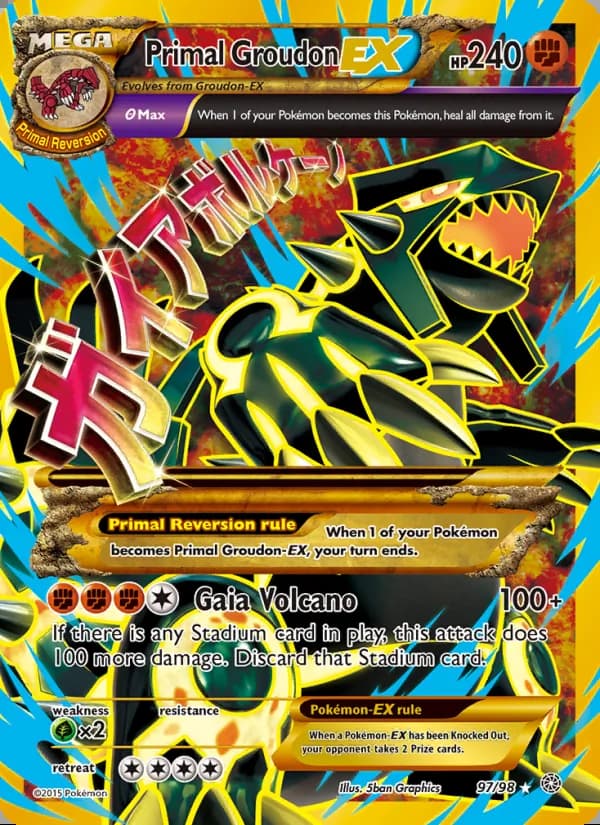 Groudon Primigenio EX — Antiguos Orígenes #97