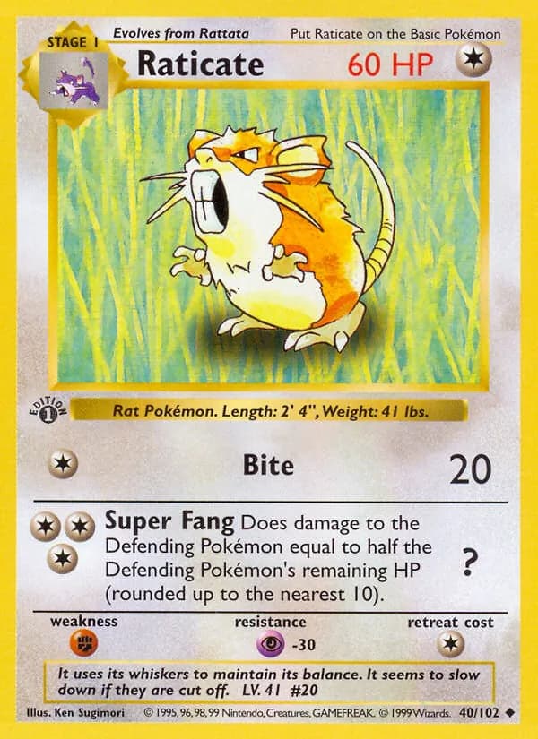 Raticate — Base Set #40