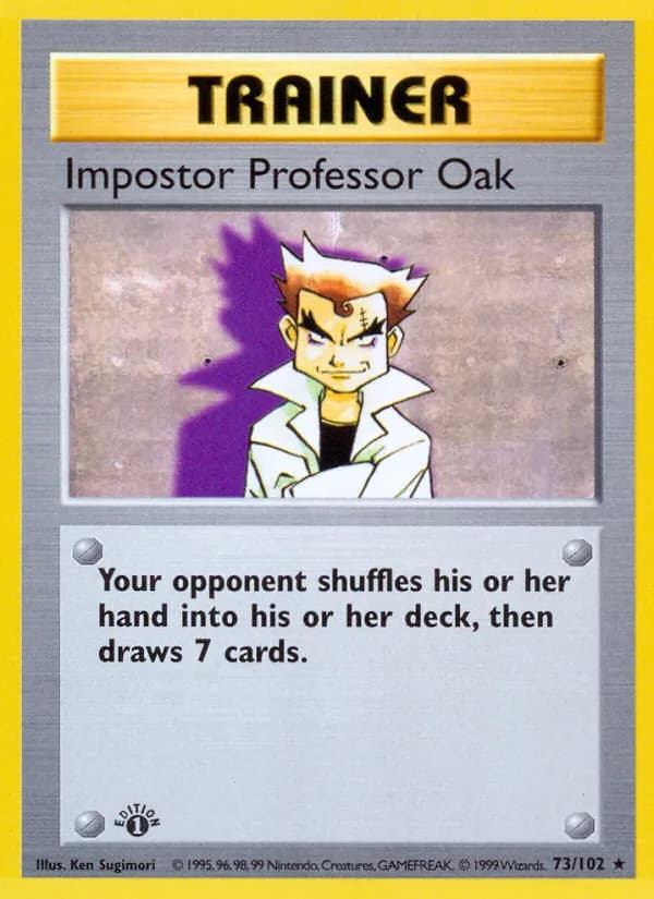Impostor Professor Oak — Base Set #73