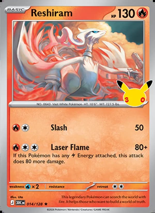 Reshiram — 30th Celebration #014