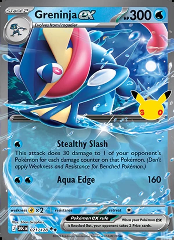 Greninja ex — 30th Celebration #021