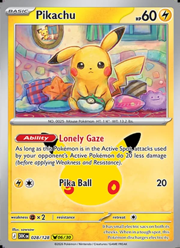 Pikachu — 30th Celebration #028