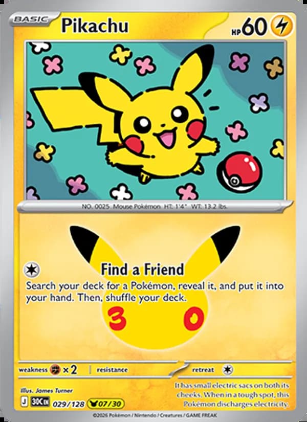 Pikachu — 30th Celebration #029