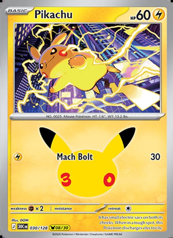 Pikachu — 30th Celebration #030