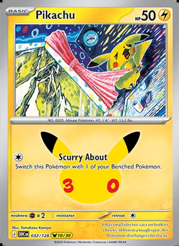 Pikachu — 30th Celebration #032