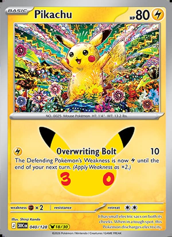 Pikachu — 30th Celebration #040