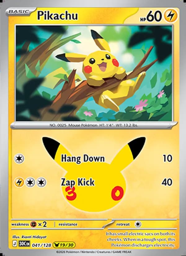 Pikachu — 30th Celebration #041