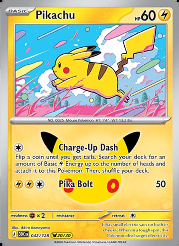 Pikachu — 30th Celebration #042