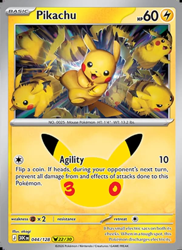 Pikachu — 30th Celebration #044