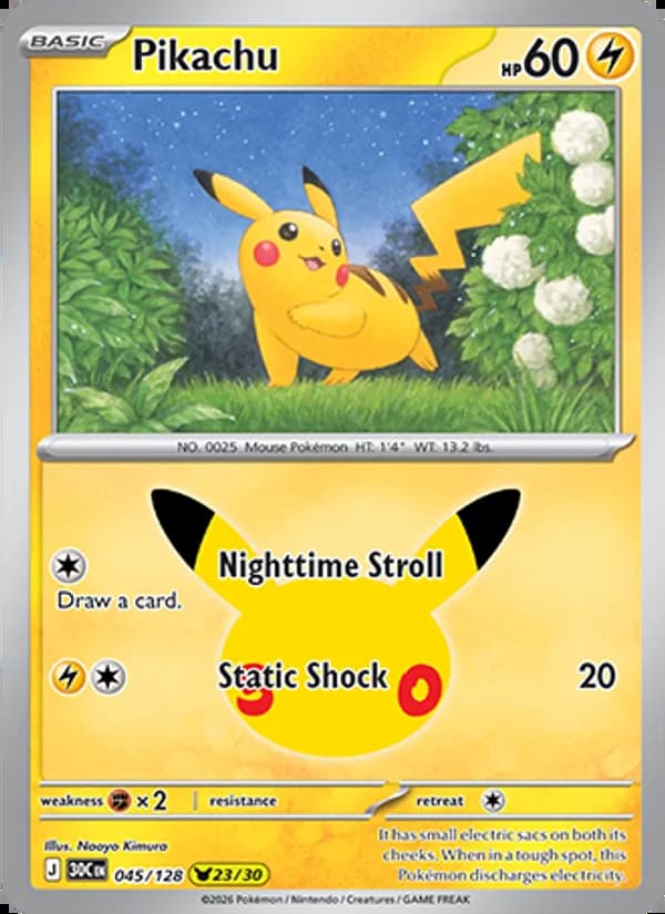Pikachu — 30th Celebration #045