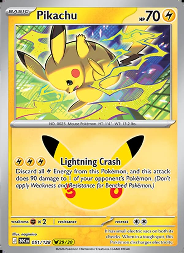 Pikachu — 30th Celebration #051