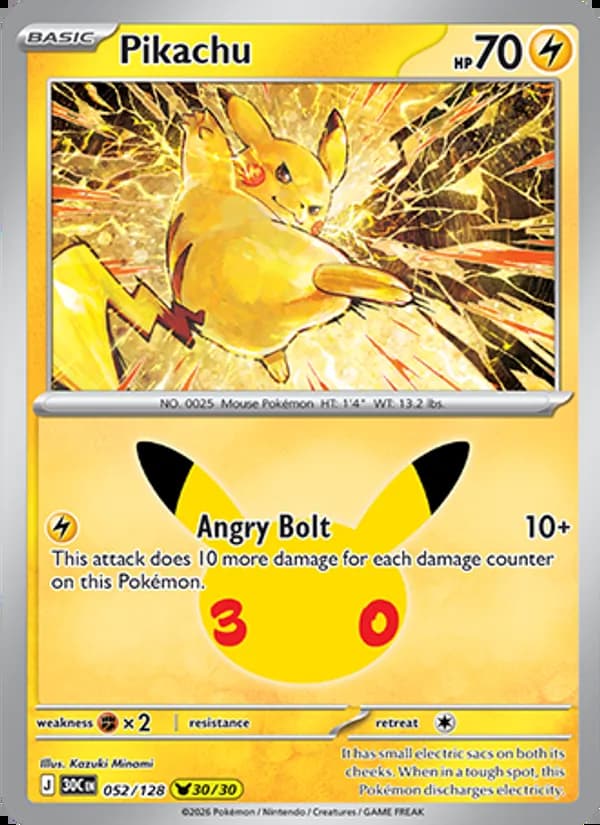 Pikachu — 30th Celebration #052