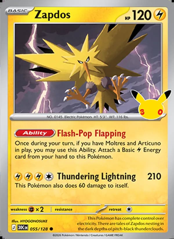 Zapdos — 30th Celebration #055