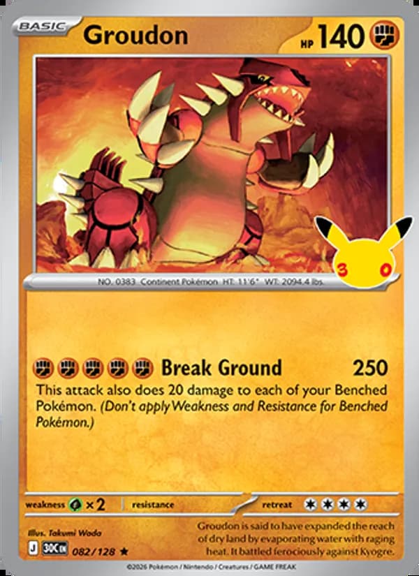Groudon — 30th Celebration #082