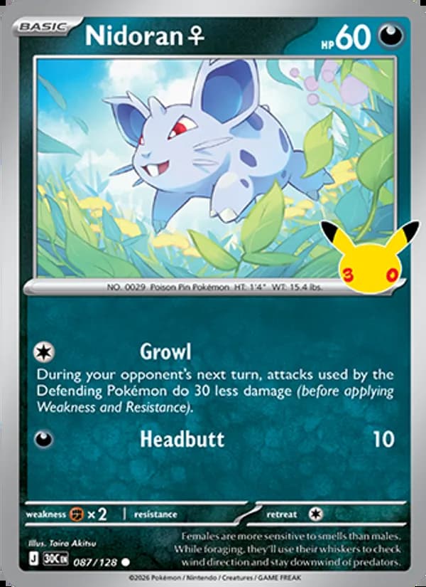 Nidoran♀ — 30th Celebration #087