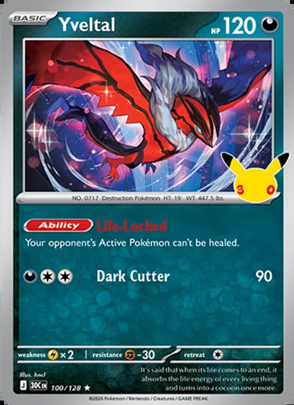 Yveltal — 30th Celebration #100