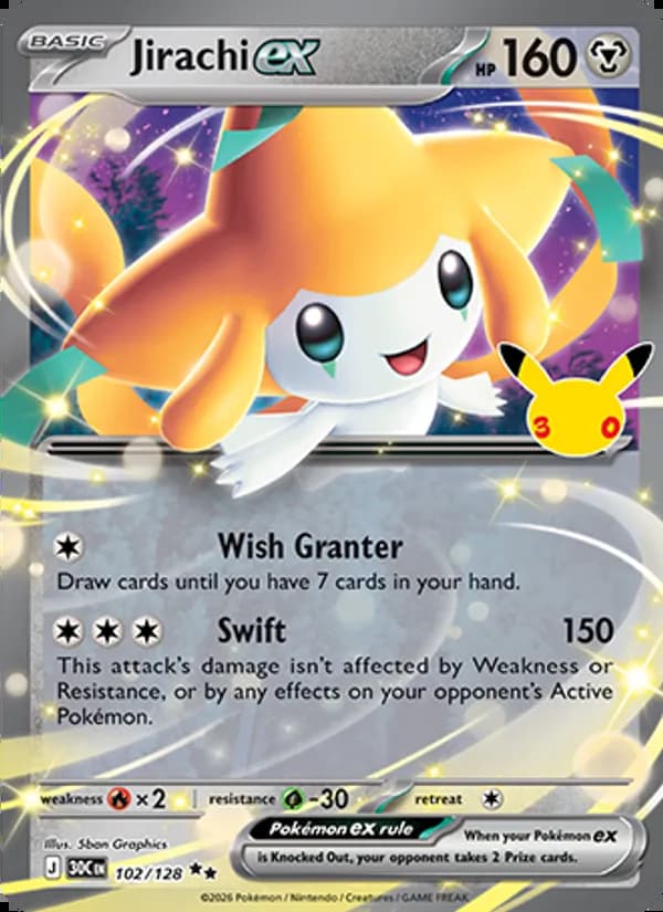 Jirachi ex — 30th Celebration #102