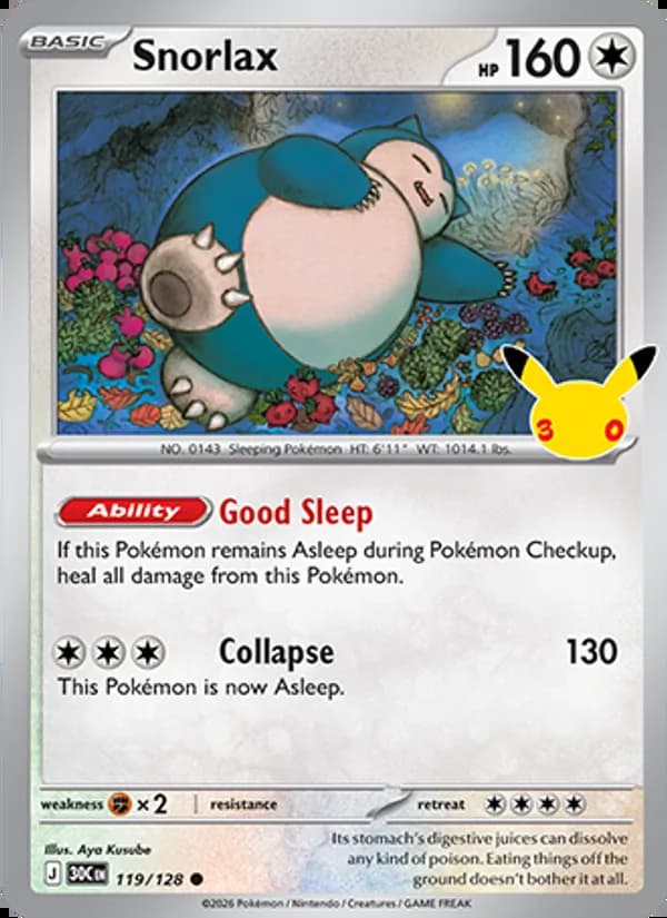 Snorlax — 30th Celebration #119