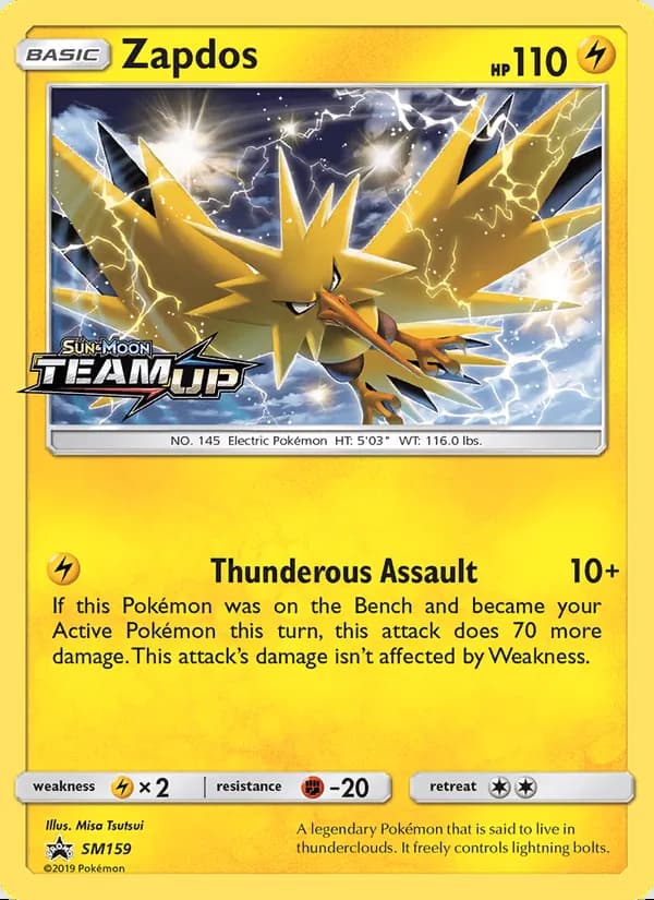 Zapdos — SL Cartas de promoción #SM159