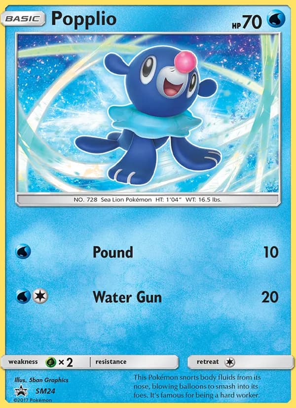 Popplio — SL Cartas de promoción #SM24