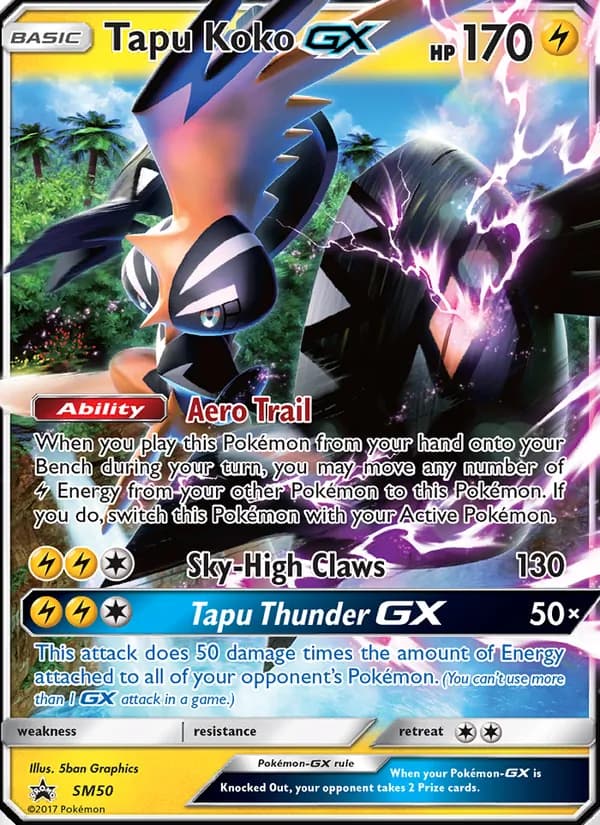 Tapu Koko GX — SM Black Star Promos #SM50