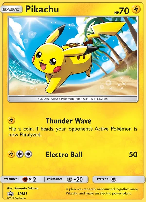 Pikachu — SL Cartas de promoción #SM81