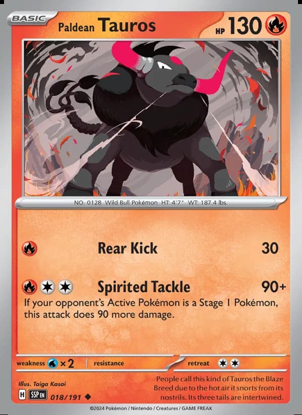 Paldean Tauros — Surging Sparks #018