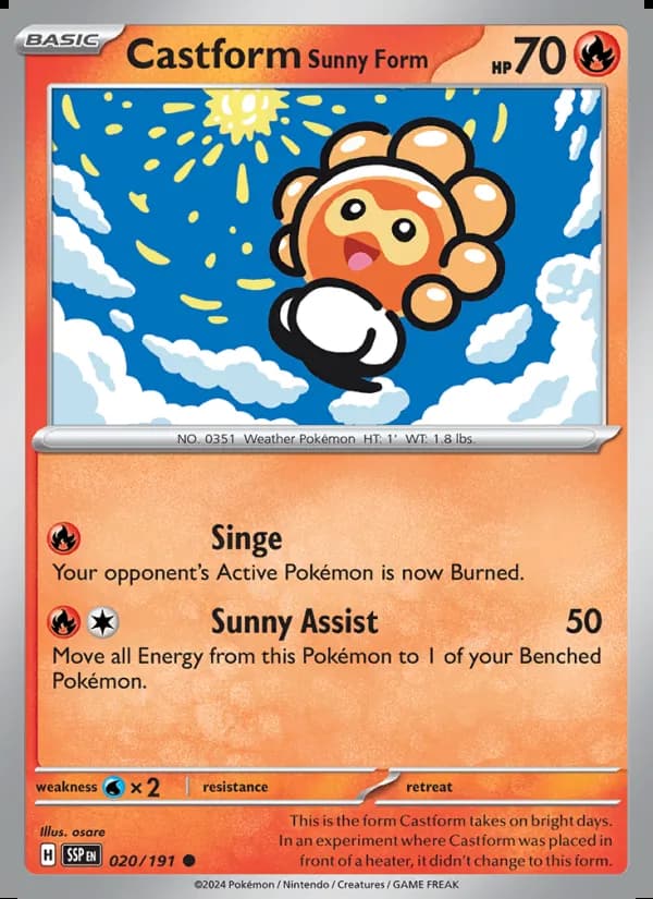 Castform Sunny Form — Surging Sparks #020