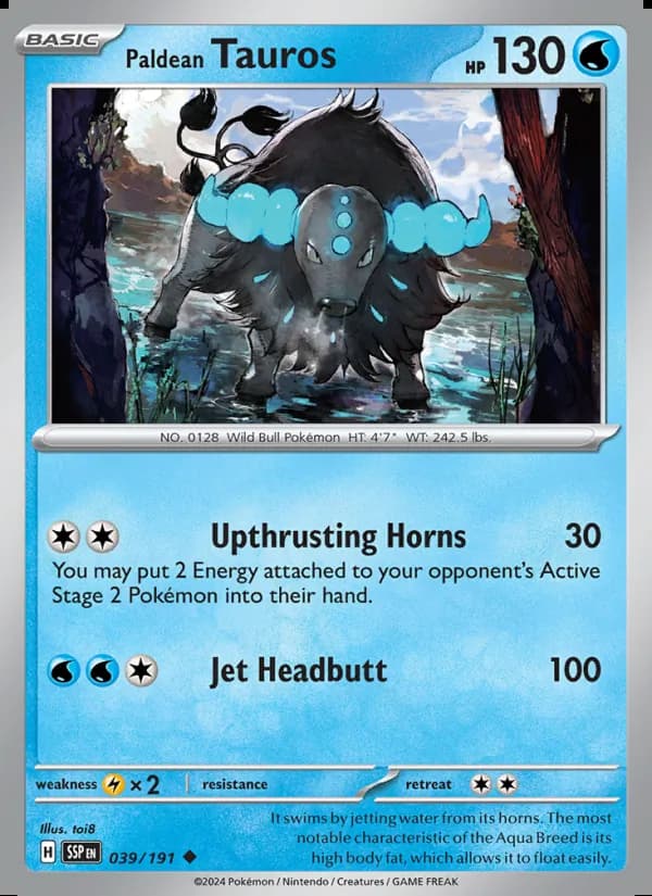 Paldean Tauros — Surging Sparks #039
