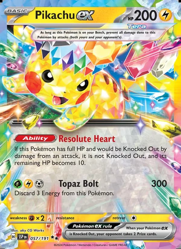 Pikachu ex — Surging Sparks #057