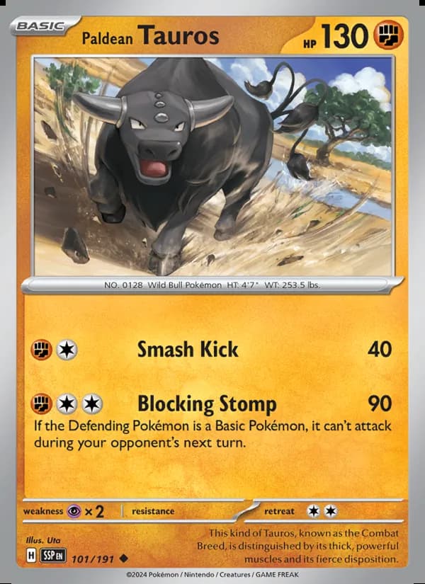 Tauros de Paldea — Chispas Fulgurantes #101