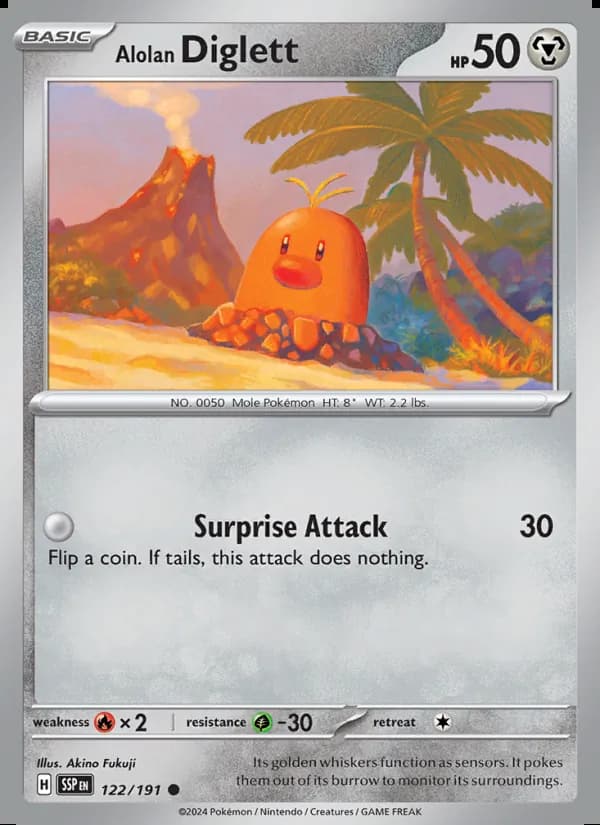 Alolan Diglett — Surging Sparks #122