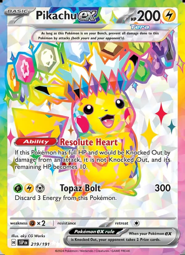 Pikachu ex — Surging Sparks #219