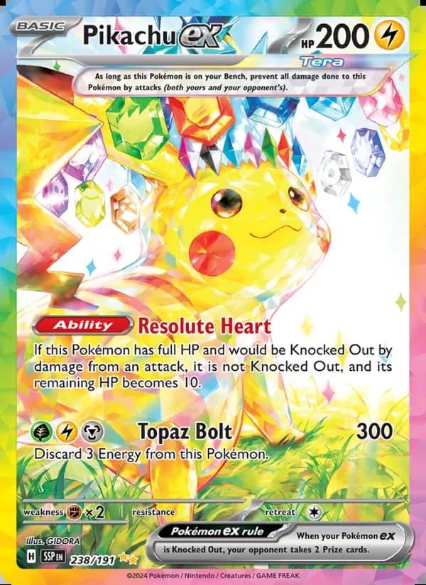 Pikachu ex — Surging Sparks #238
