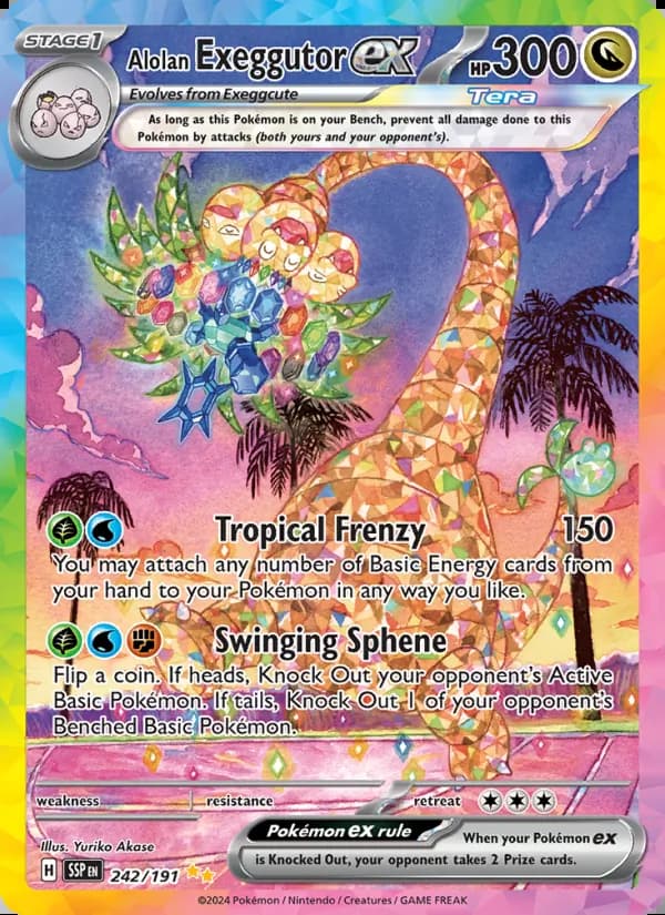 Exeggutor de Alola ex — Chispas Fulgurantes #242